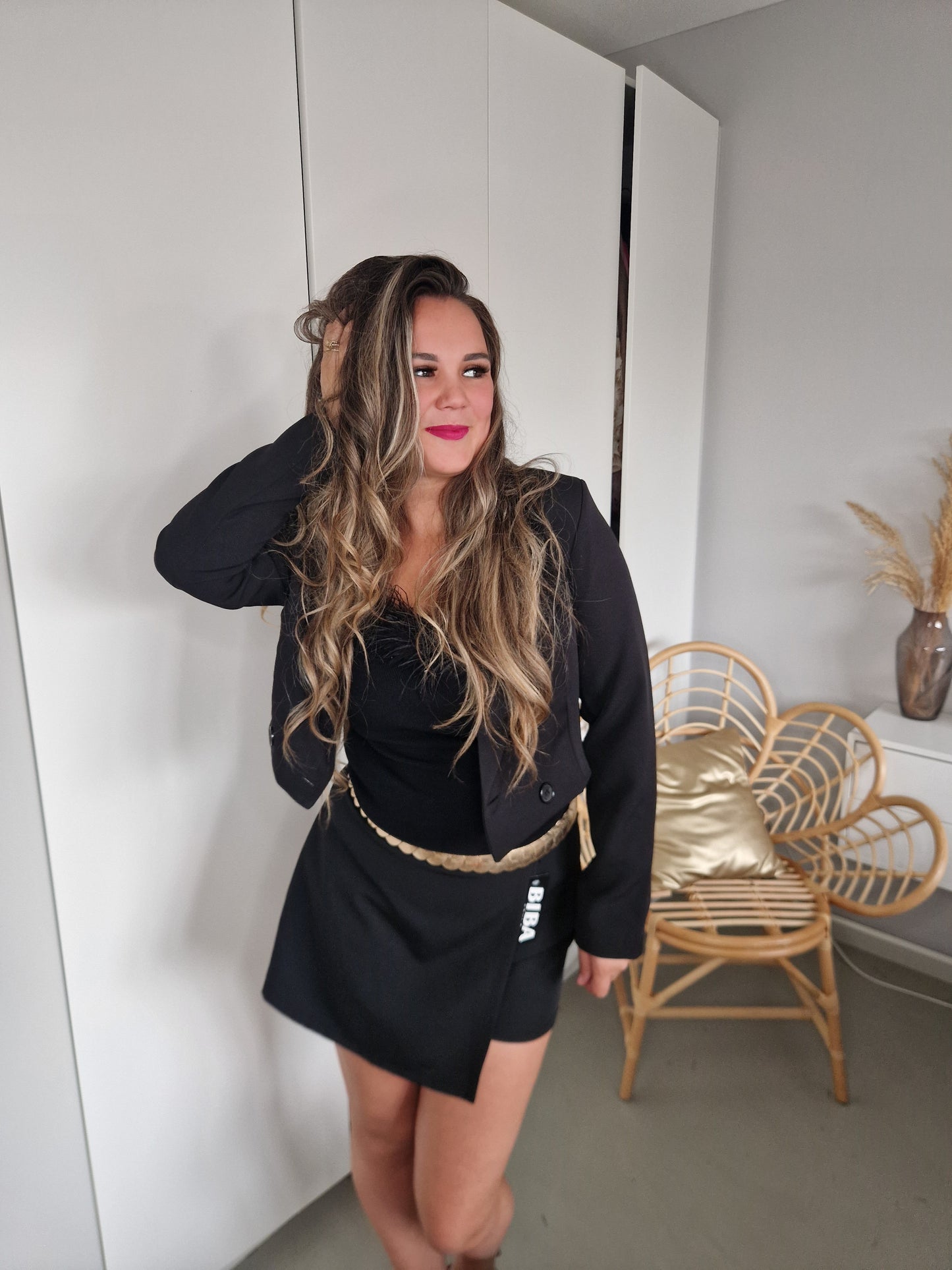 Top feathers zwart