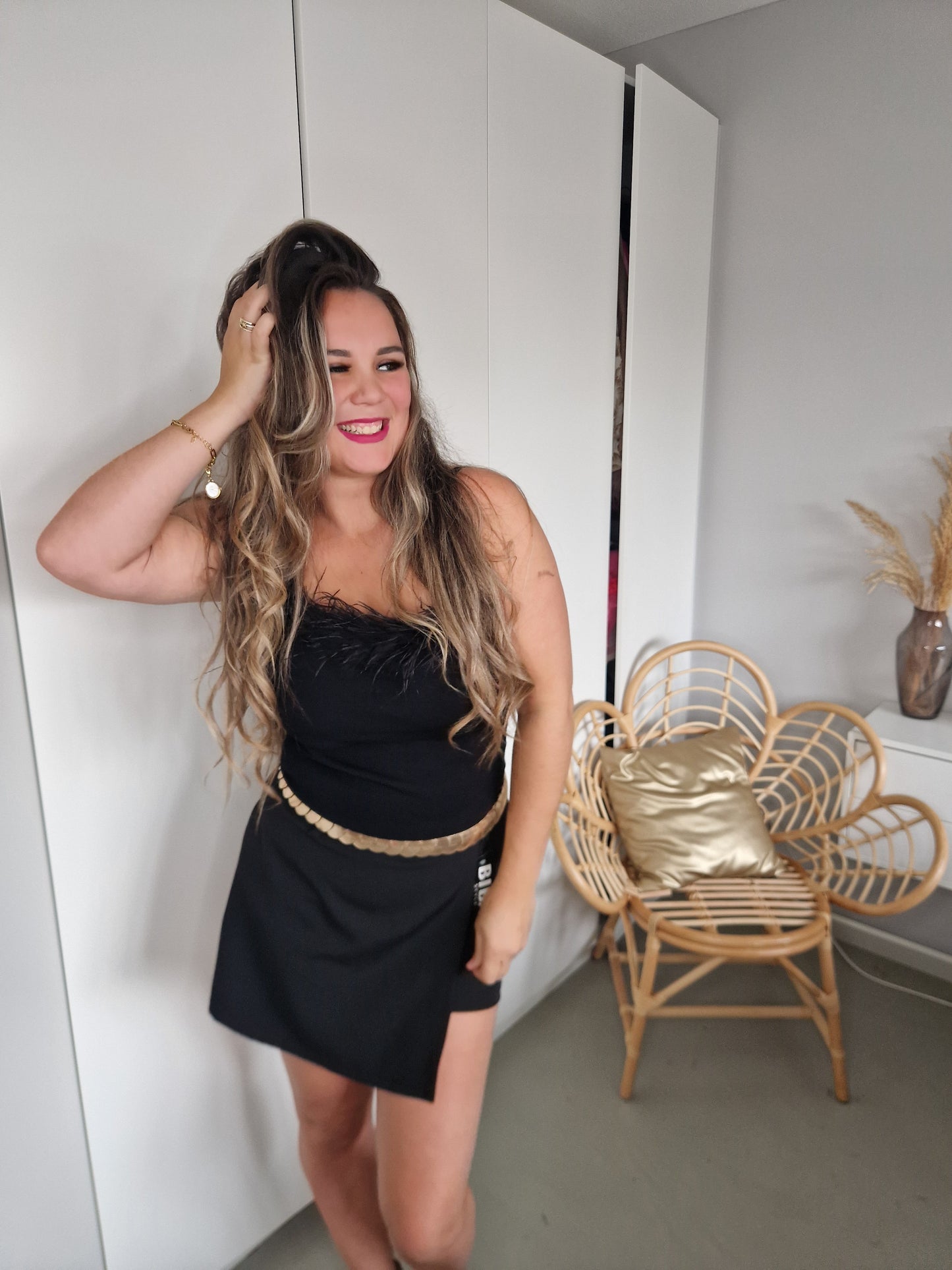 Top feathers zwart