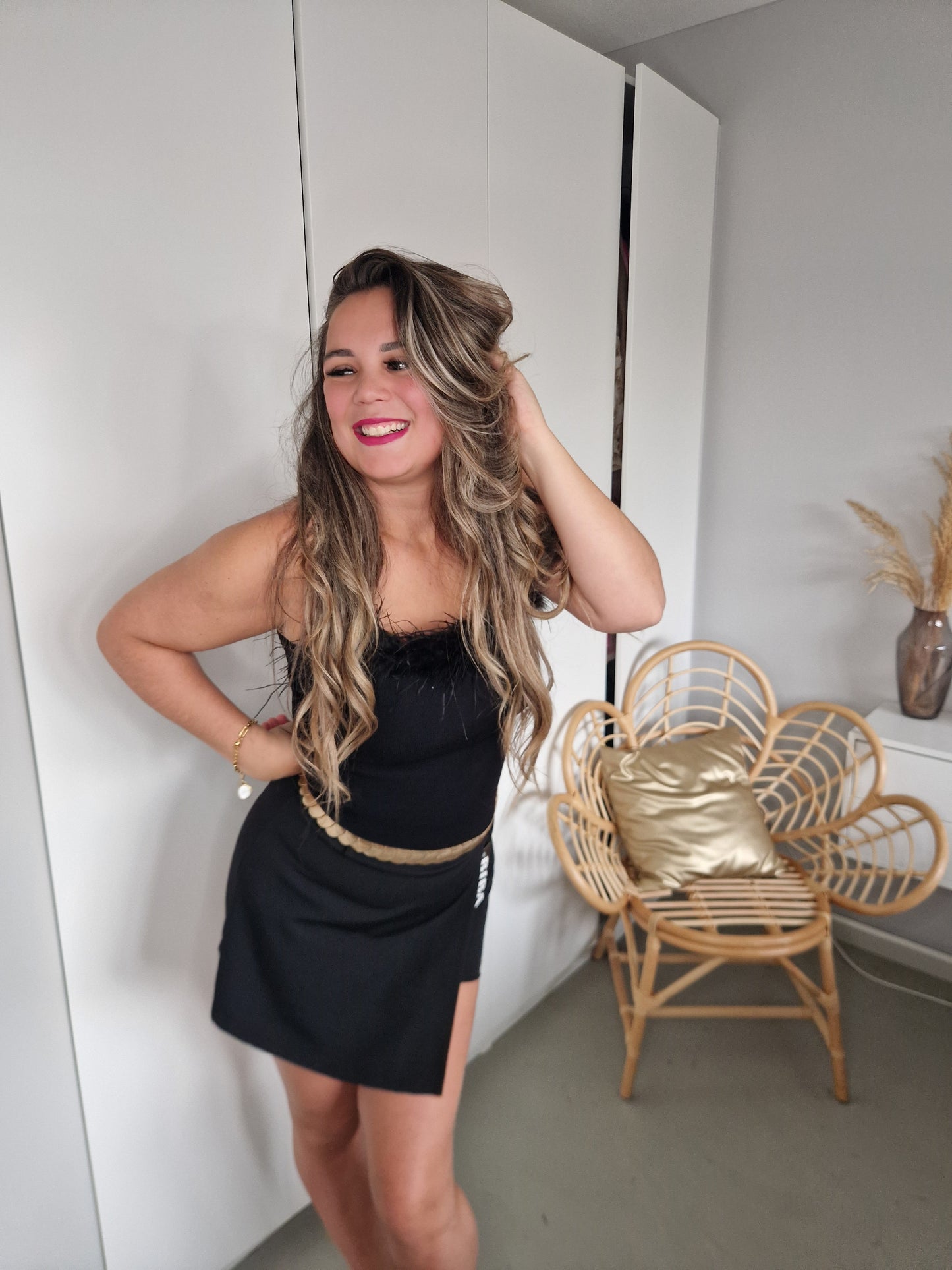 Top feathers zwart