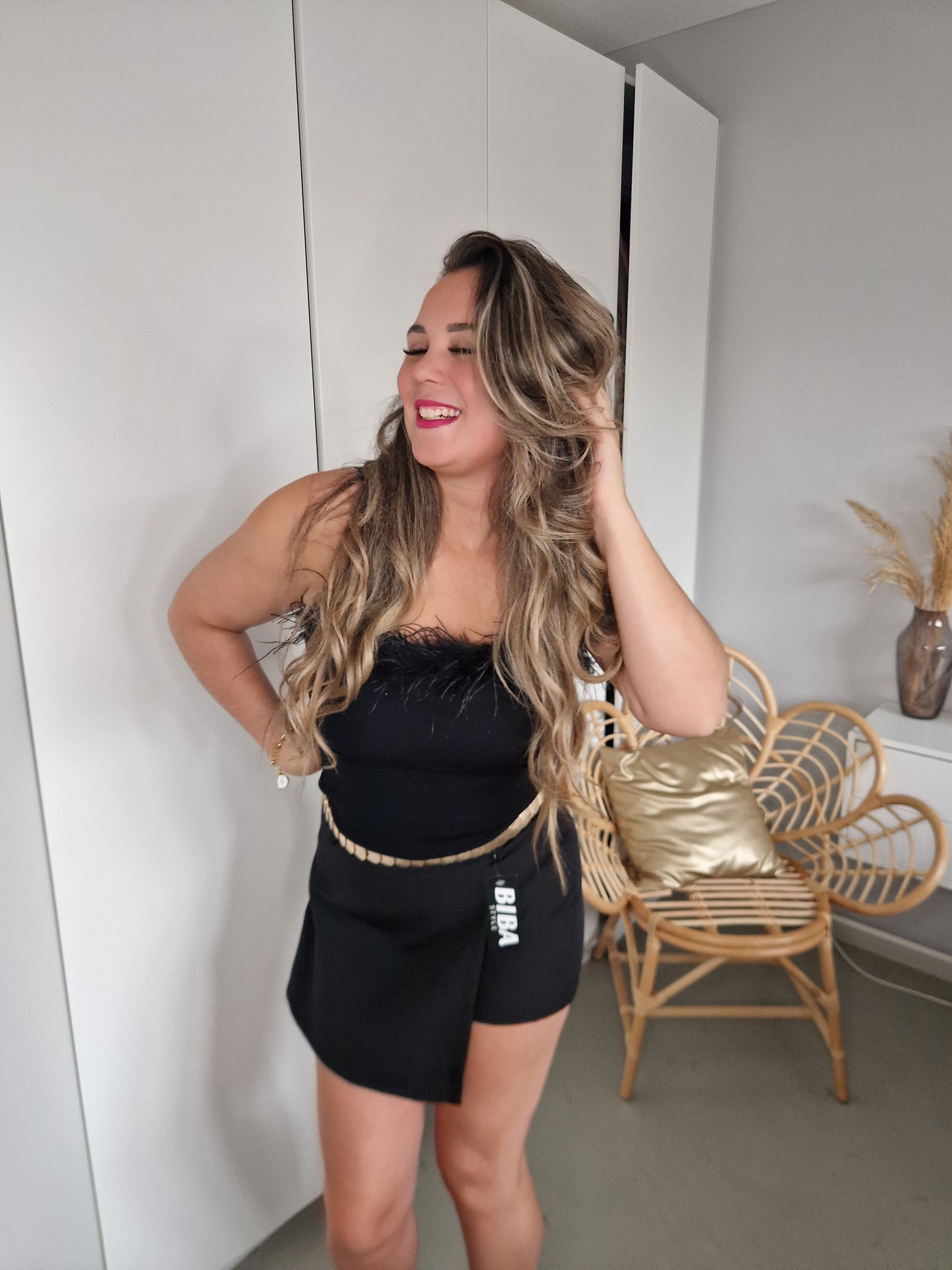 Top feathers zwart