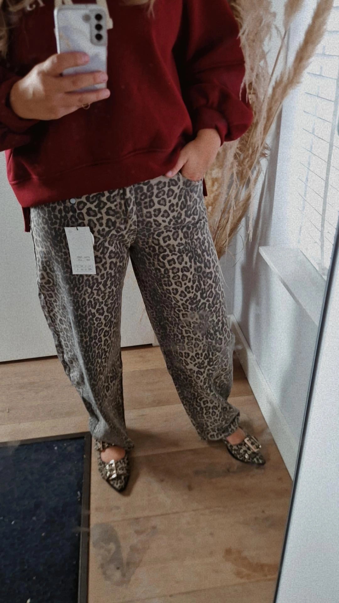 Balloon jeans leopard