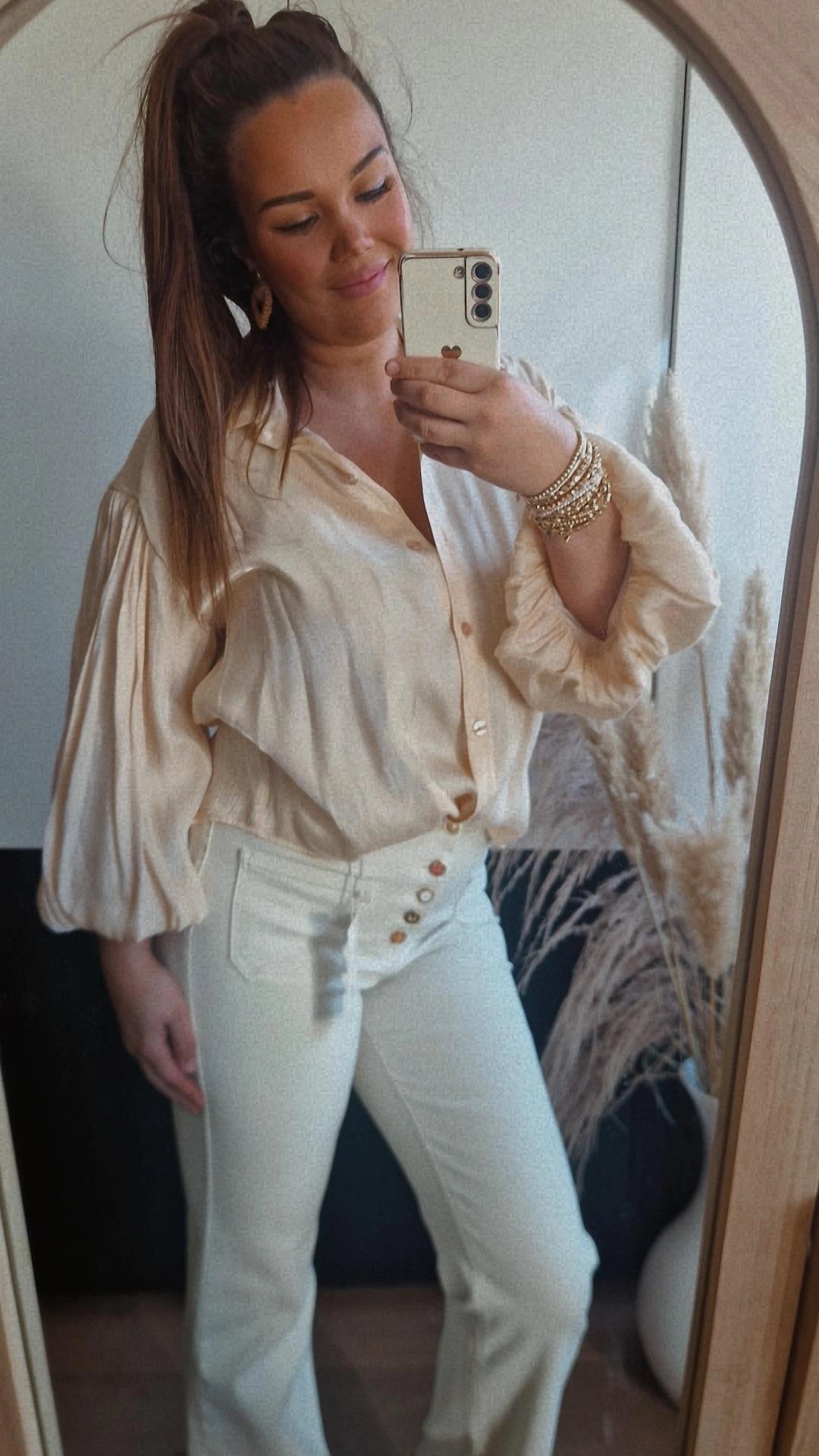 Blouse peach