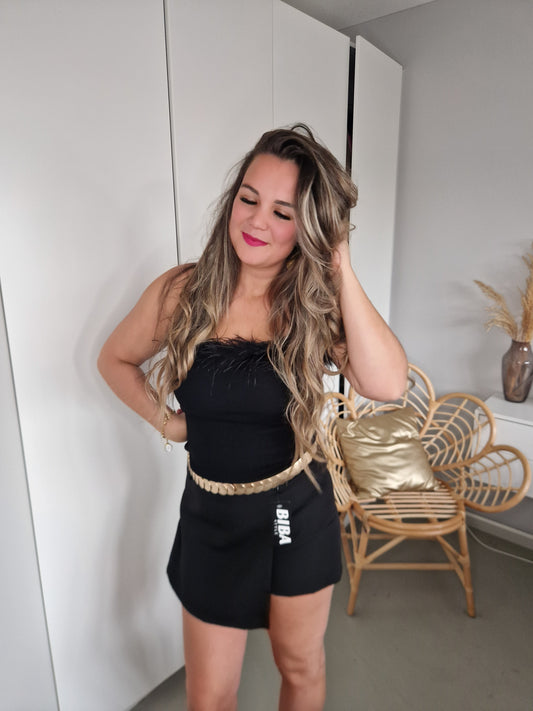 Top feathers zwart