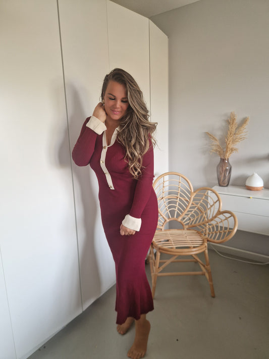 Jurk burgundy