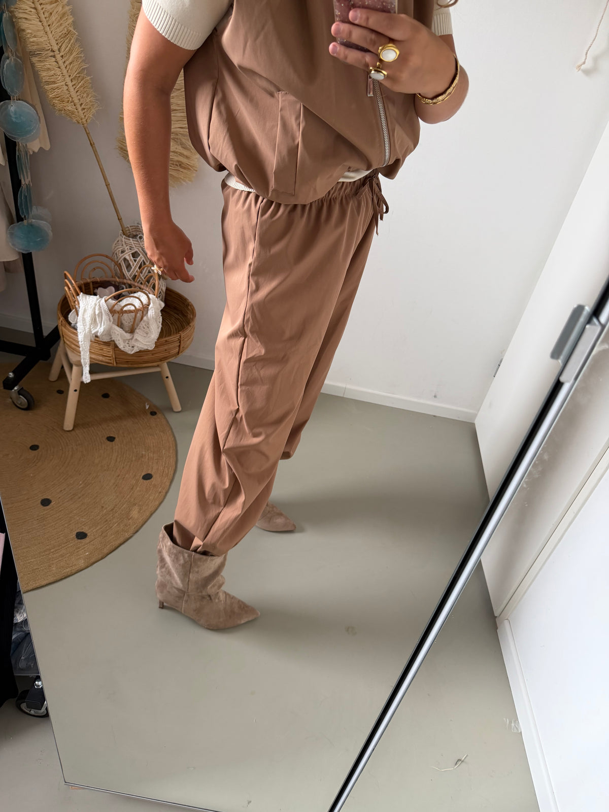 Pof broek Camel