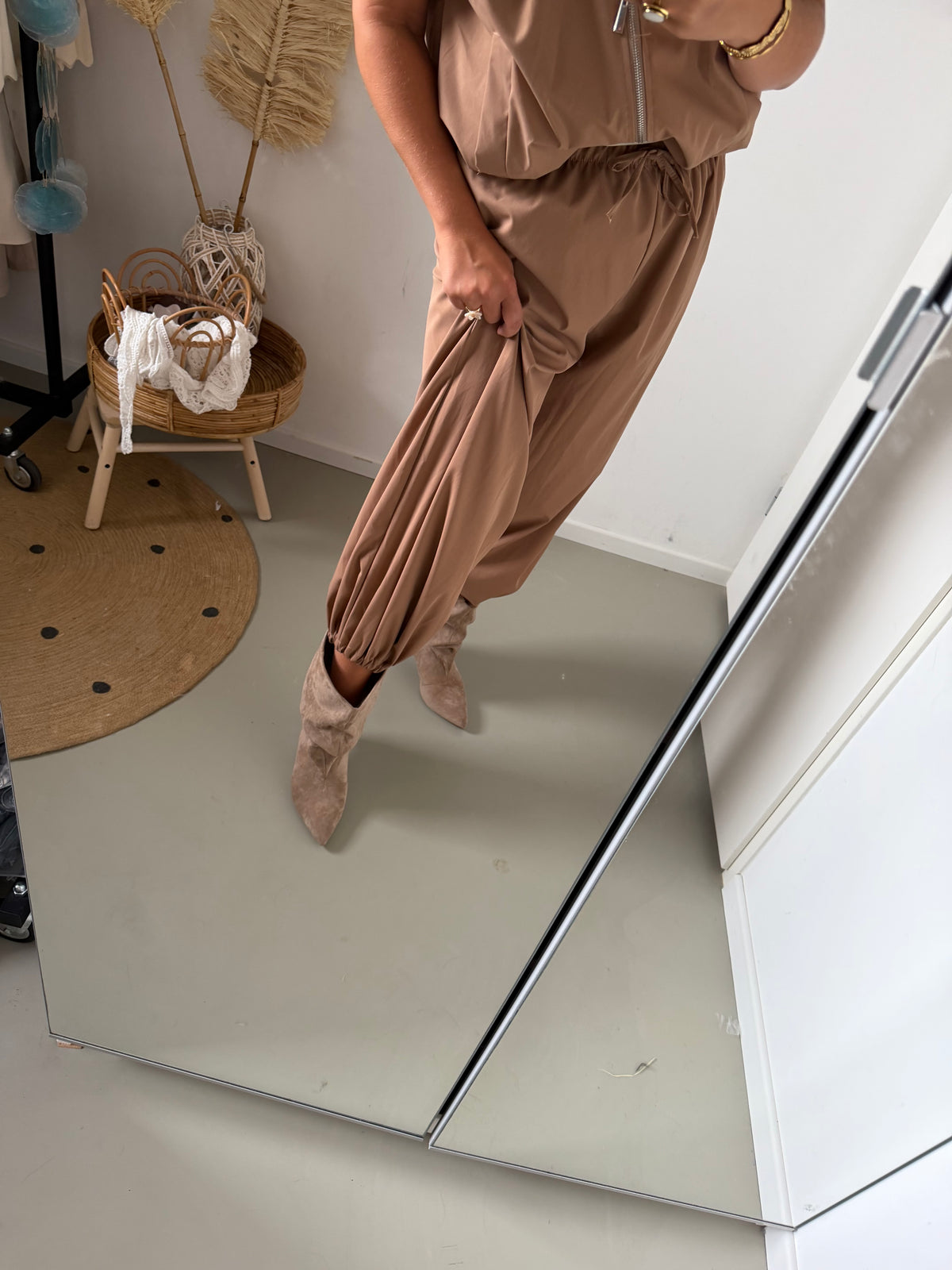 Pof broek Camel