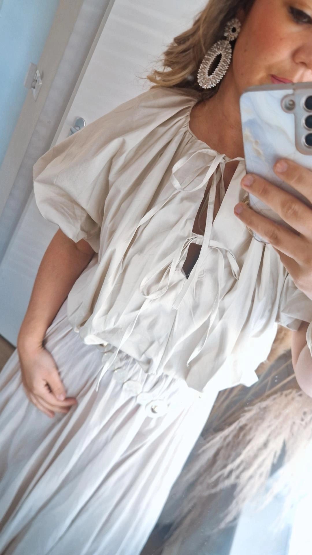 Blouse strik katoen