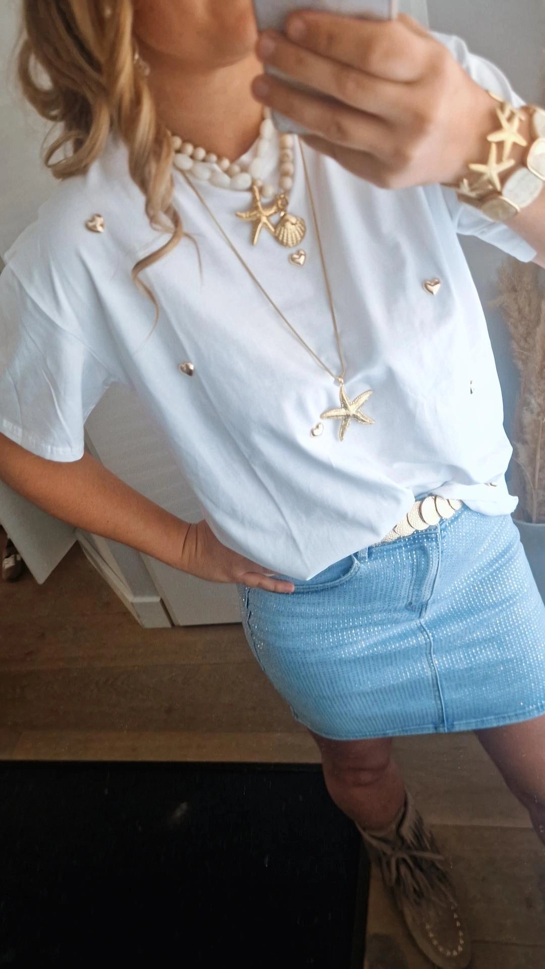 Shirt hart wit