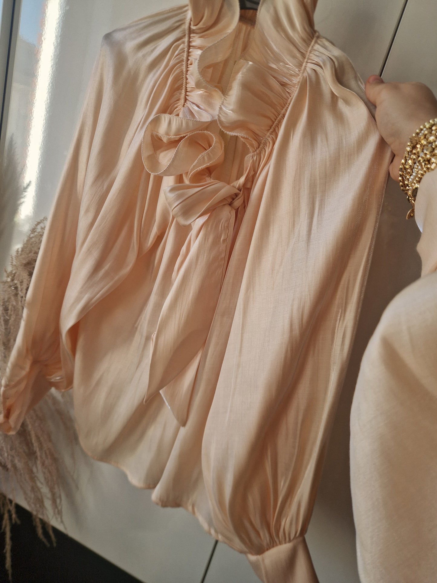 Blouse strik peach