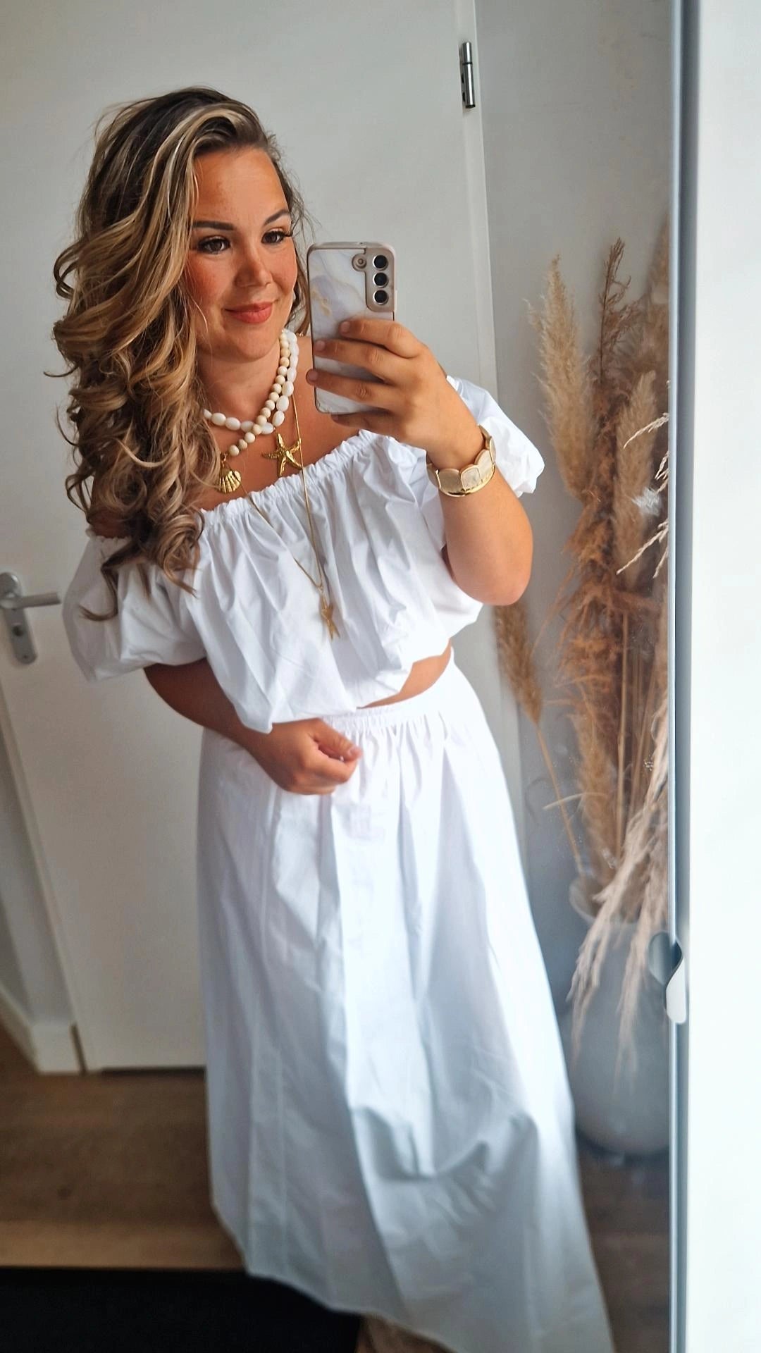 2delige set rok en top wit