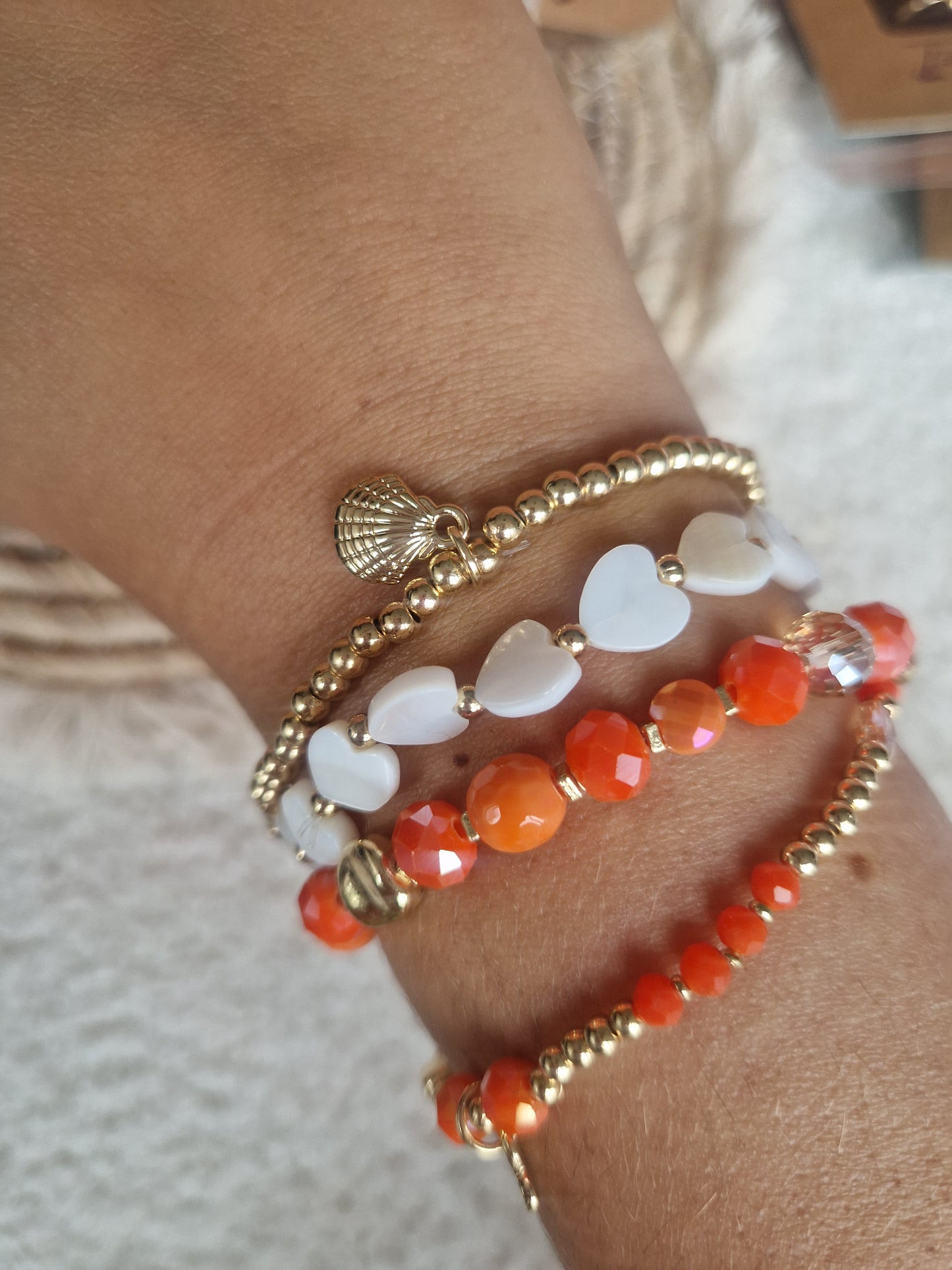 Armbandenset koraal
