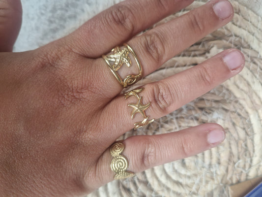 3 paar ringen zeester