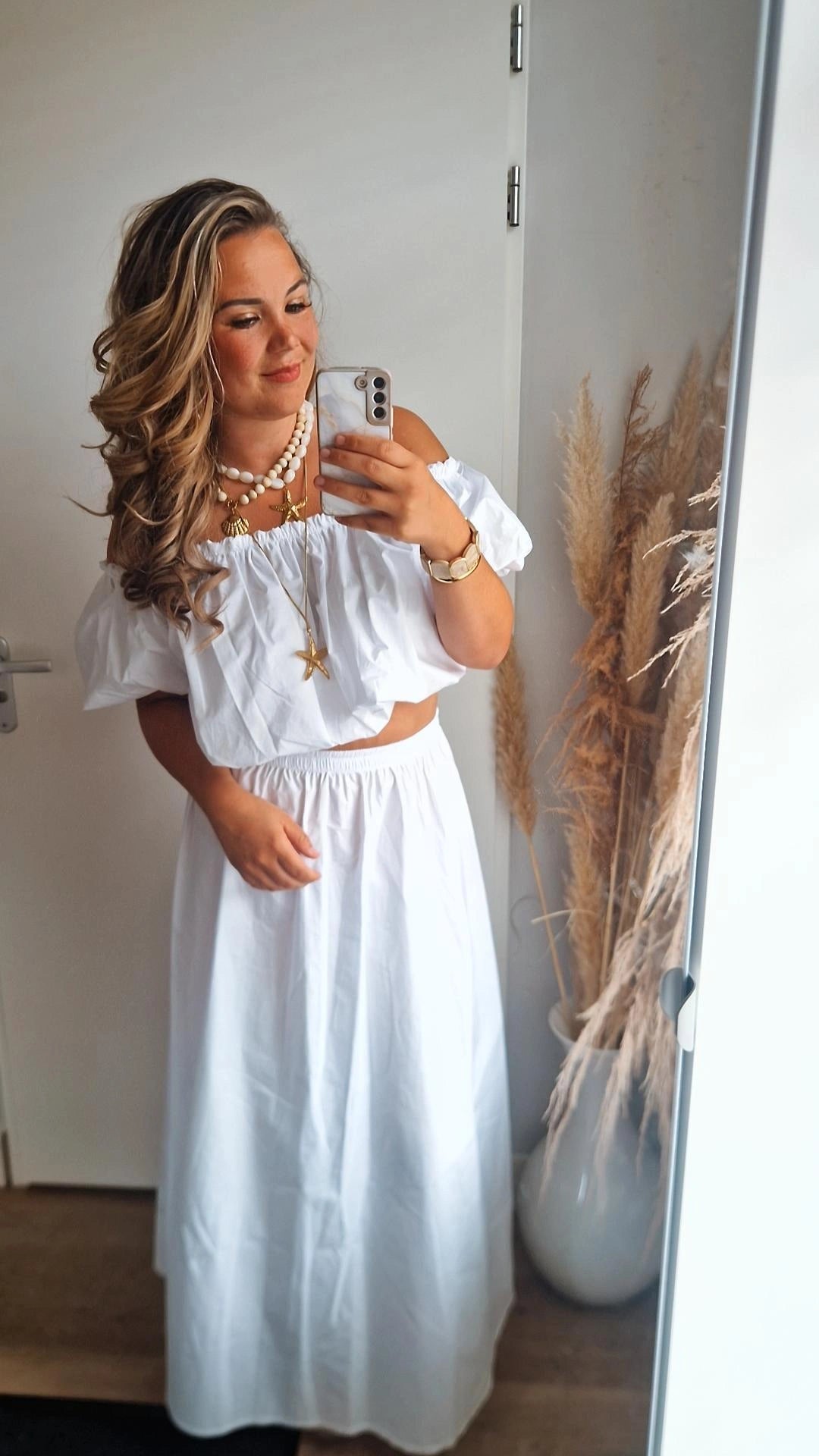2delige set rok en top wit