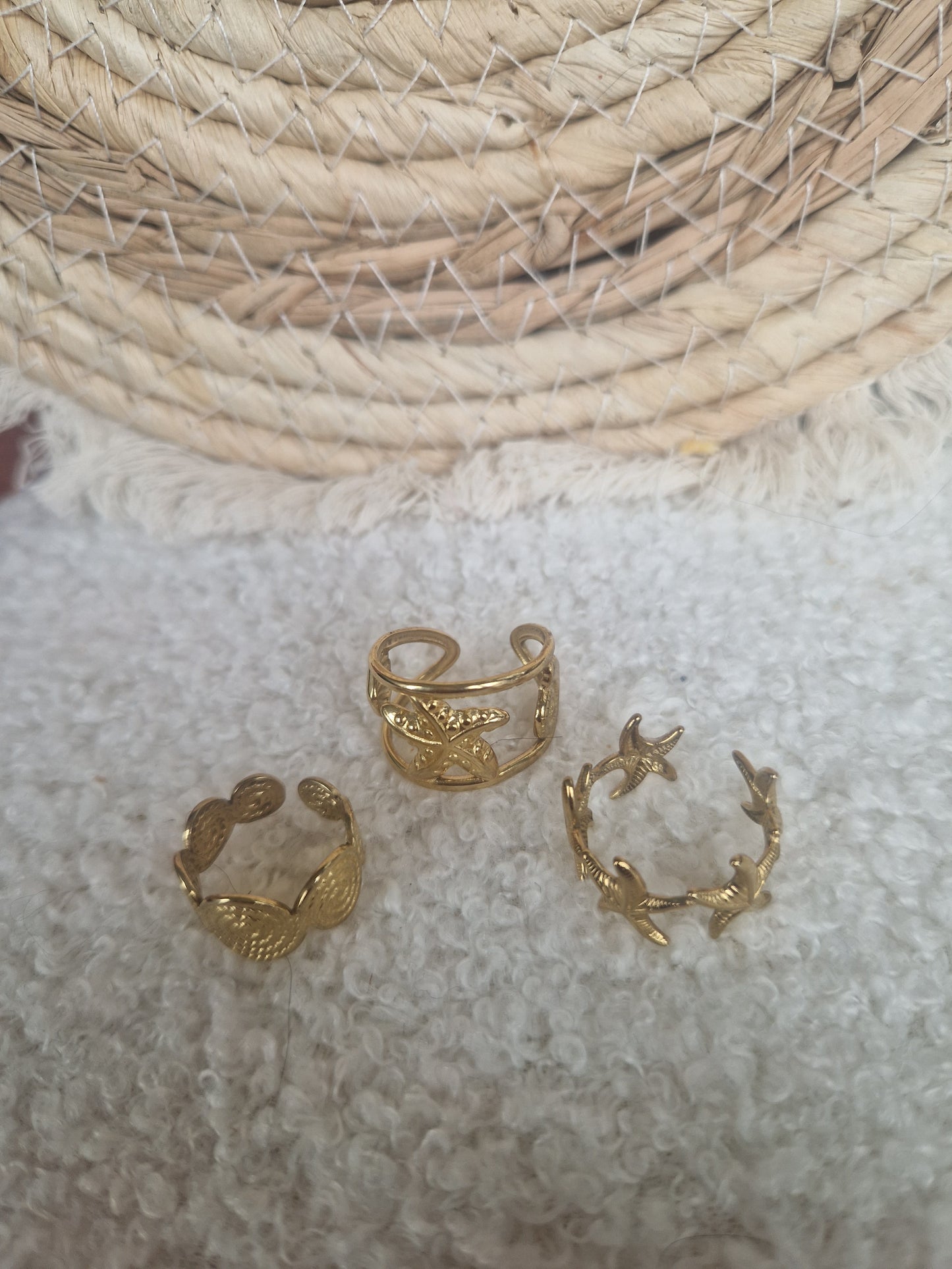 3 paar ringen zeester