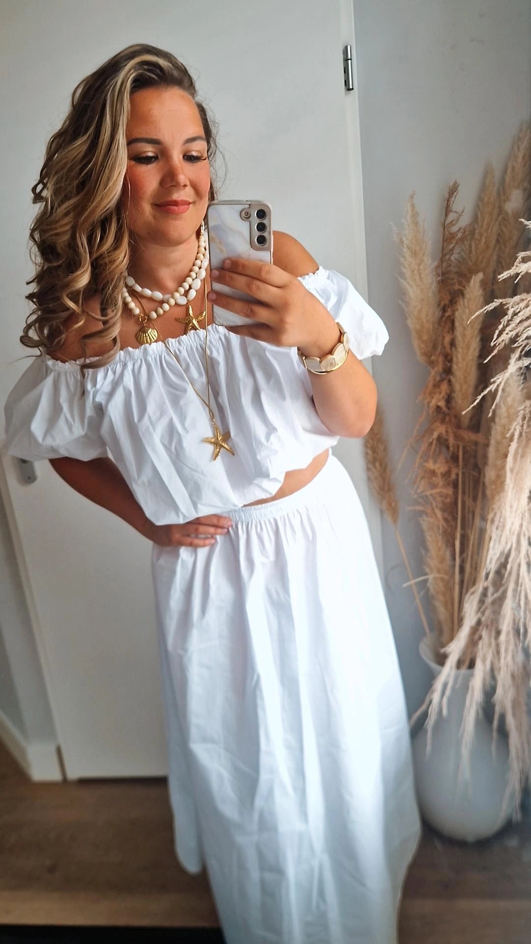2delige set rok en top wit